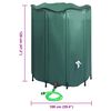 vidaXL Rain Water Tank Dark green PVC and mesh fabric Large Collapsible
