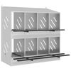 vidaXL Chicken Nesting Box Galvanized silver