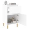 vidaXL Bedside Cabinet White Engineered wood Standard Bedside Cabinet