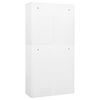 vidaXL Office Cabinet White Steel Large Height-Adjustable Shelves