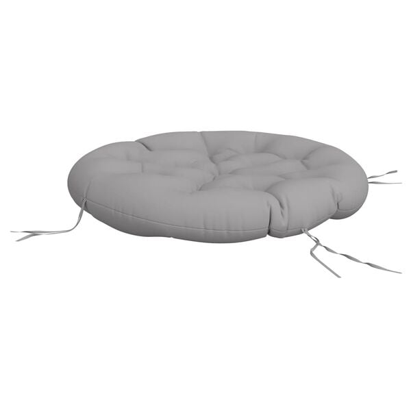 vidaXL Round Cushion Grey Oxford fabric &Oslash; 39.4" x 4.3" Cushion Round