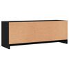 vidaXL TV Cabinet Black Engineered Wood Rectangular Modern Doors