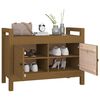 vidaXL Hall Bench Honey Brown Solid Pine Wood Medium Entryway Bench