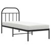 vidaXL Bed Frame Black Powder-Coated Steel Small Single Durable