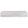 vidaXL Drawer Shelf Concrete grey MDF and metal Compact Wall Shelf