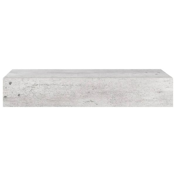 vidaXL Drawer Shelf Concrete grey MDF and metal Compact Wall Shelf