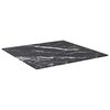 vidaXL Table Top Black with Marble Design Tempered Glass Medium Durable