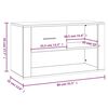vidaXL Shoe Cabinet Brown Oak Engineered Wood 31.5x13.8x17.7 in