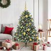 vidaXL Artificial Christmas Tree with 150 LEDs Green 47.24 in
