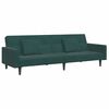vidaXL Sofa Bed Dark Green Velvet (100% polyester), wood, plastic, foam