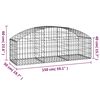 vidaXL Gabion Basket Silver Galvanized iron Decorative Inlays