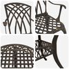 vidaXL Garden Dining Set 5 pcs Bronze 35.4" x 35.4" x 29.5