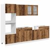 vidaXL Kitchen Cabinet Set Old wood Engineered wood and glass 7-piece set