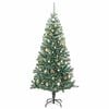 vidaXL Artificial Christmas Tree 300 LEDs&Ball Set&Flocked Snow 94.5"