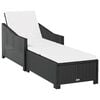 vidaXL Sun Lounger Black, Cream White