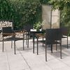 vidaXL Garden Dining Set Black