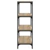 vidaXL Book Cabinet Sonoma oak Engineered wood and steel Medium Shelving