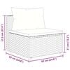 vidaXL Patio Lounge Set Set of 5 Gray PE Rattan Standard