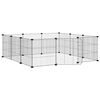 vidaXL Pet Cage Black Powder-coated steel 13.8x41.3 in panels