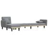 vidaXL L-shaped Sofa Bed Light grey