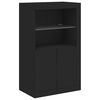 vidaXL Sideboard with LED Lights Black 111.4"x14.6"x39.4"