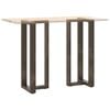 vidaXL Bar Table Legs T-Shaped&nbsp;2 pcs Natural Steel 19.7 x 13.8 x (39.4-39.8) " Steel