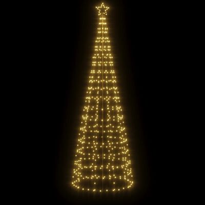 vidaXL Christmas Tree Light with Spikes 570 LEDs Warm White 118.1"