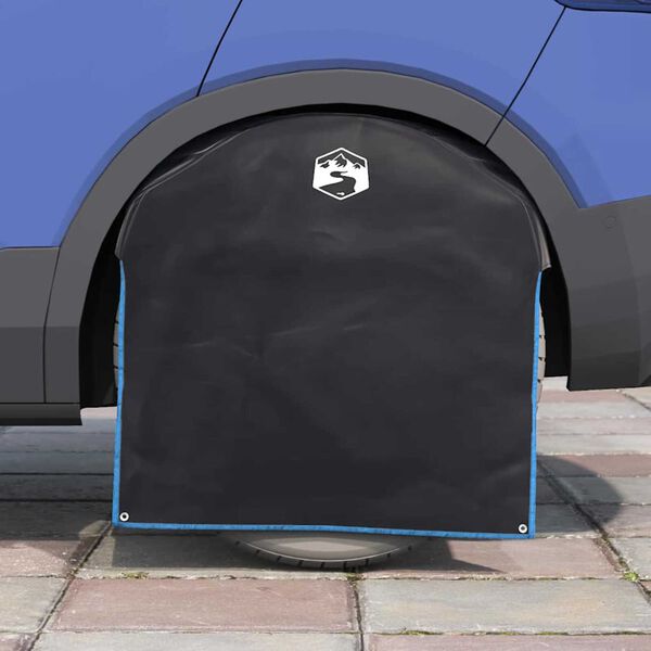 vidaXL Wheel Cover Black and Blue 42.52 x 29.92 in Oxford