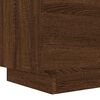 vidaXL Bedside Cabinet Brown Oak Engineered Wood Medium Bedside Cabinet