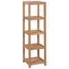 vidaXL Storage Rack Natural Teak Solid Teak Wood Tall Storage Rack
