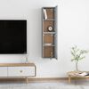 vidaXL Wall TV Cabinet 2 pcs Concrete Grey 12.20 x 11.81 x 23.62 in