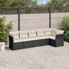 vidaXL Garden Sofa Set Black PE Rattan 6 piece set