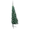 vidaXL Artificial Half Christmas Tree Green PVC 70.9 in