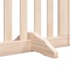 vidaXL Dog Gate Set of 12 Natural Poplar Wood Large Foldable Dog Gate