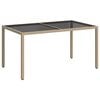 vidaXL Garden Table Beige and Black