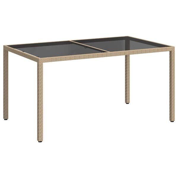 vidaXL Garden Table Beige and Black