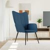 vidaXL Relaxing Chair Blue 100% Polyester, Steel Medium Modern