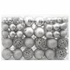 vidaXL Christmas Bauble Set Set of 111 Silver Polystyrene Various sizes