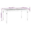 vidaXL Batavia Table Solid Teak Wood 59.1 x 35.4 x 29.5 in Durable