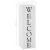 vidaXL Umbrella Stand White Powder-coated steel Medium Decorative Inlays