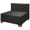 vidaXL Outdoor Sofa Set Black PE Rattan Large Modular