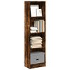 vidaXL Bookcase Smoked Oak Engineered Wood Medium Bookcase Rectangular