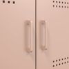 vidaXL Highboard Pink Steel 26.8 x 15.4 x 44.5 in Highboard