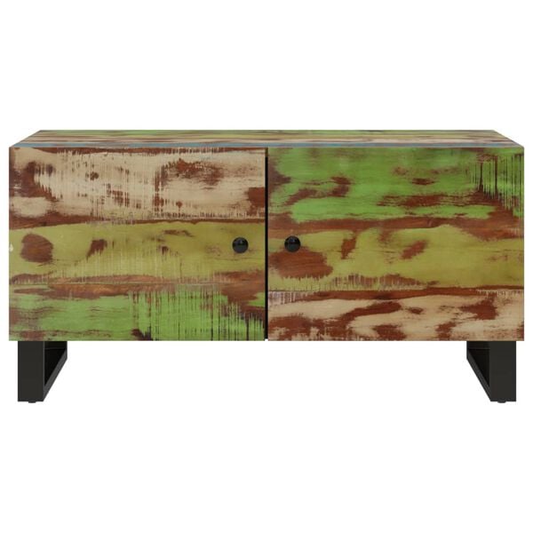 vidaXL Coffee Table Multicolor Solid reclaimed wood 31.5x19.7x15.7 in