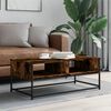 vidaXL Coffee Table Smoked Oak Engineered Wood Medium Coffee Table