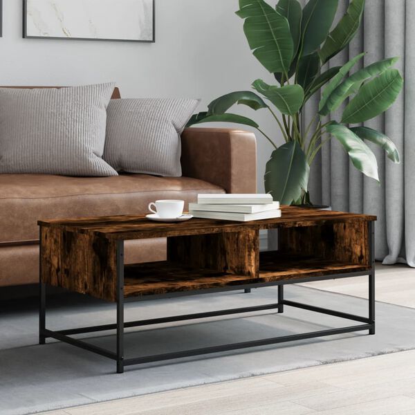 vidaXL Coffee Table Smoked Oak Engineered Wood Medium Coffee Table