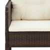 vidaXL Patio Lounge Set Brown Poly Rattan Standard Durable