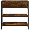 vidaXL Console Table Smoked oak Engineered wood and metal Medium