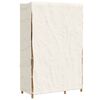 vidaXL Wardrobe Natural Bamboo Bamboo, Fabric Large Wardrobe