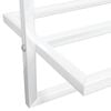 vidaXL Towel Rack White Iron 37.4 x 9.8 x 8.7 in Wall Mounting